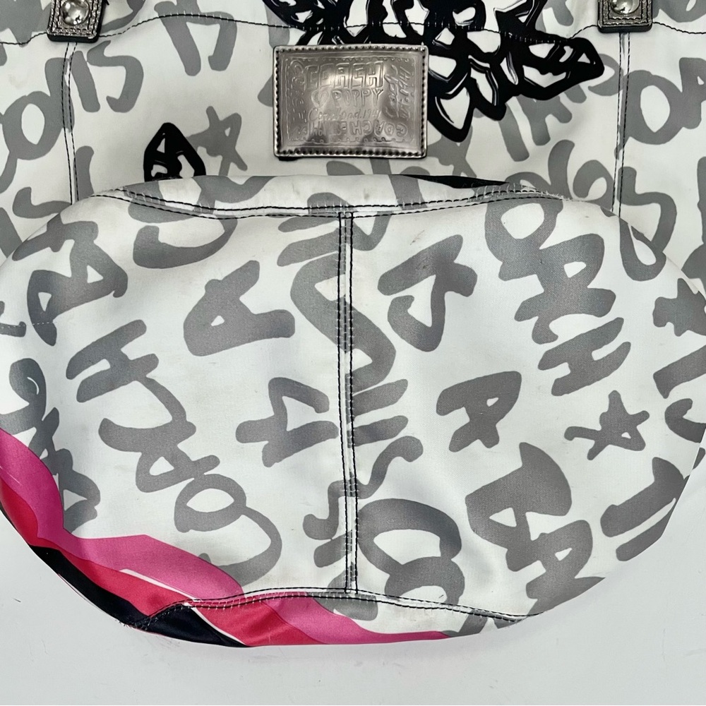 Coach White and Pink Floral Tote - Picture 9 of 15
